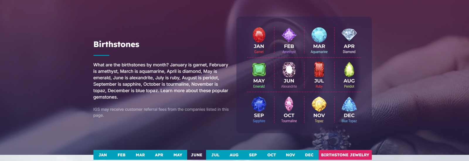Standalone Gemstone Website